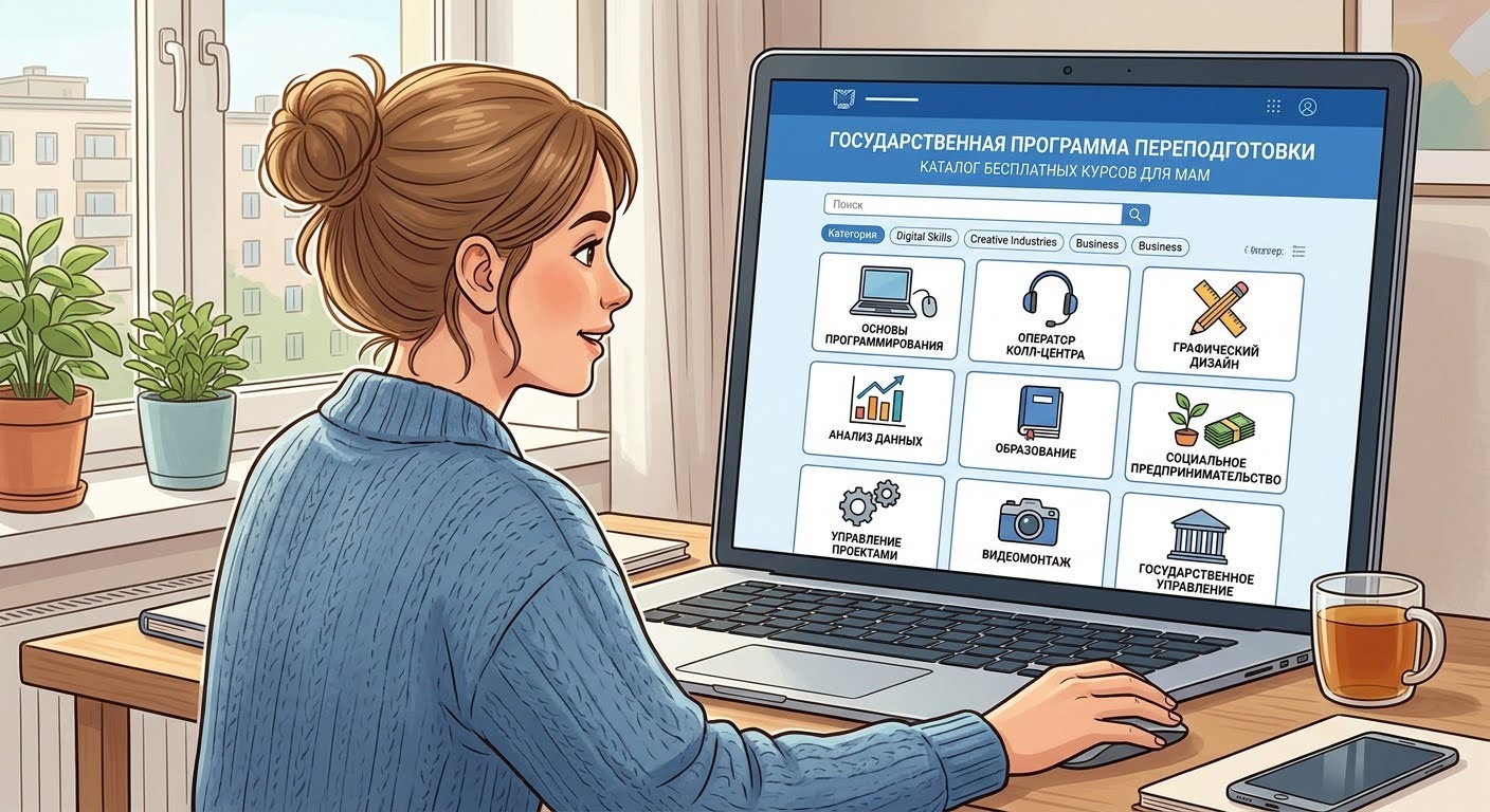 Каталог бесплатных онлайн-курсов для удалённой работы мам