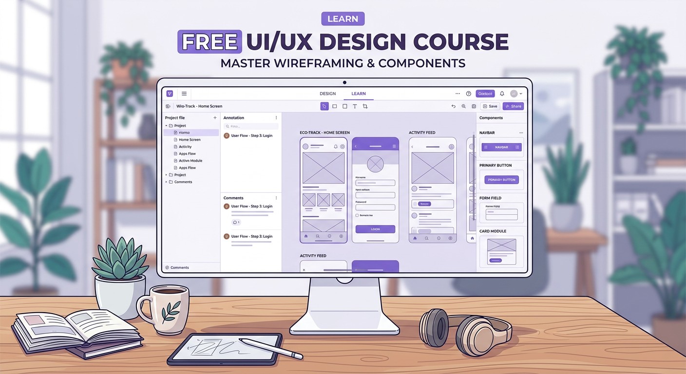 Вайрфреймы и прототипы интерфейса на бесплатном курсе UI/UX-дизайна