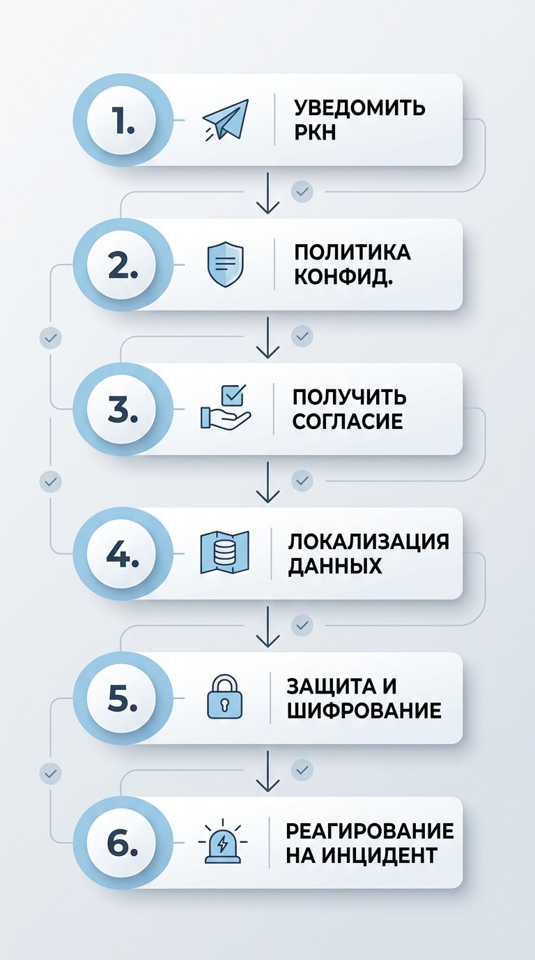 10 шагов оператора персональных данных — пошаговый чеклист 152-ФЗ