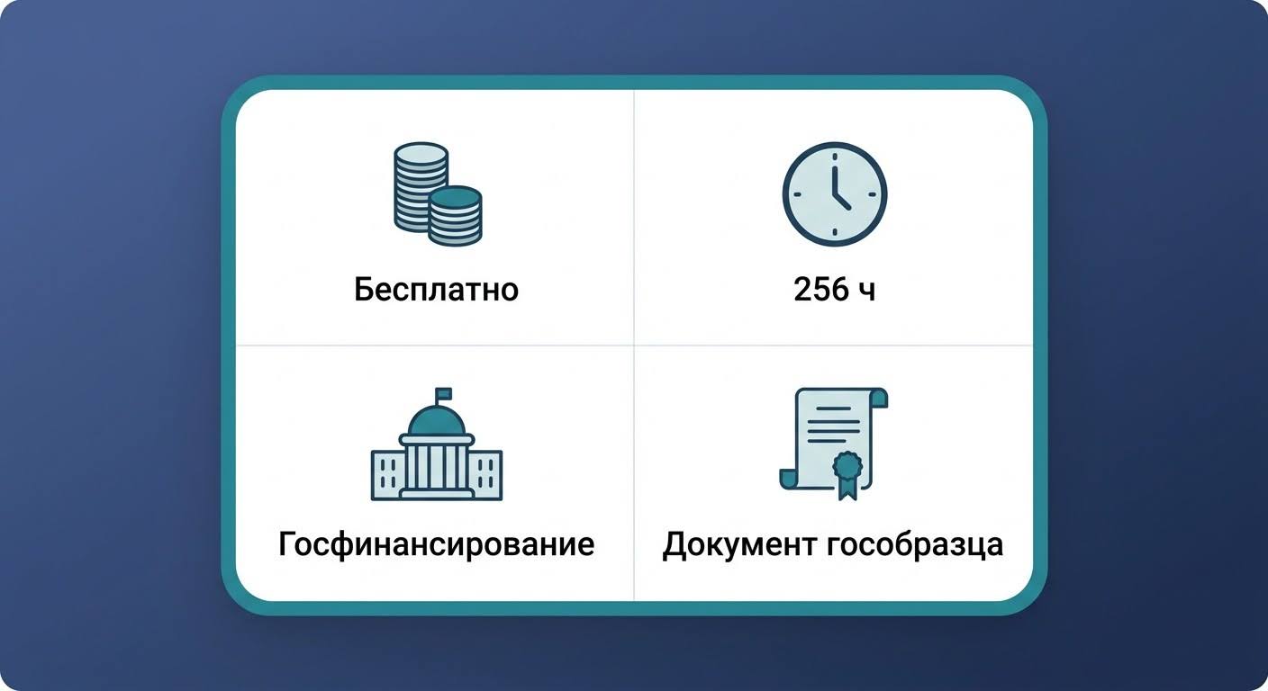 Бейдж программы АМСЗ — бесплатно 256 часов госфинансирование документ гособразца