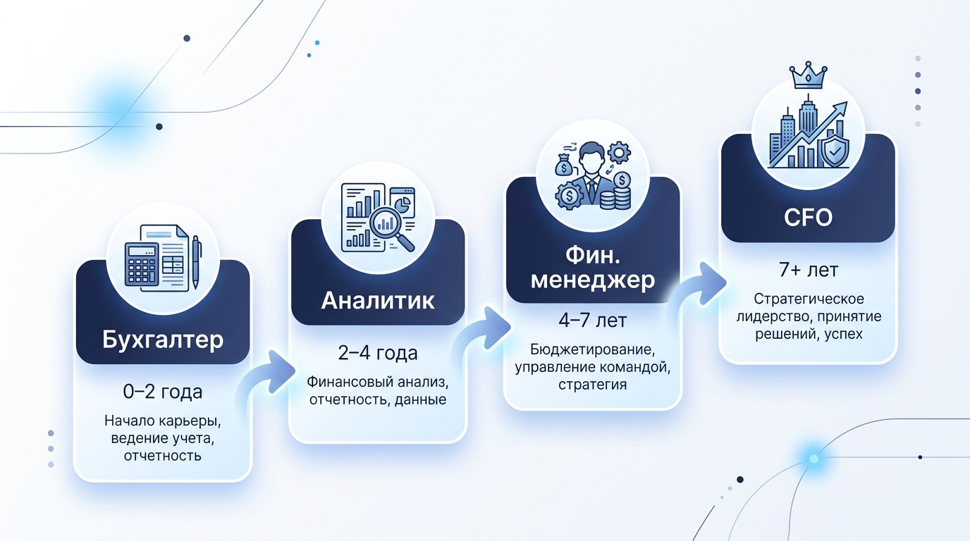 Карьерная лестница бухгалтера-аналитика от бухгалтера до финансового директора CFO