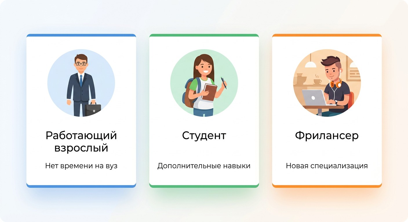 Три профиля аудитории которым подходят онлайн-курсы