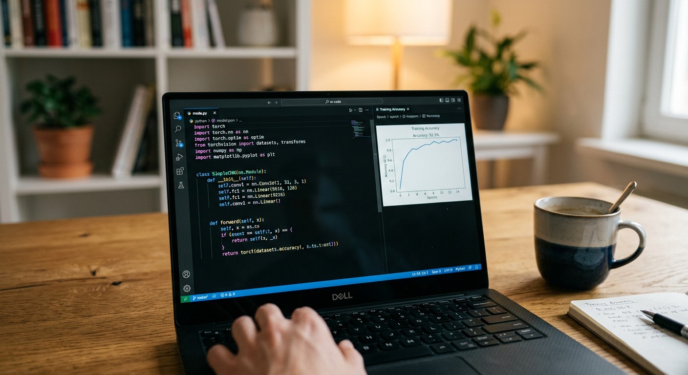 Курс Python для нейросетей — код машинного обучения в тёмном редакторе