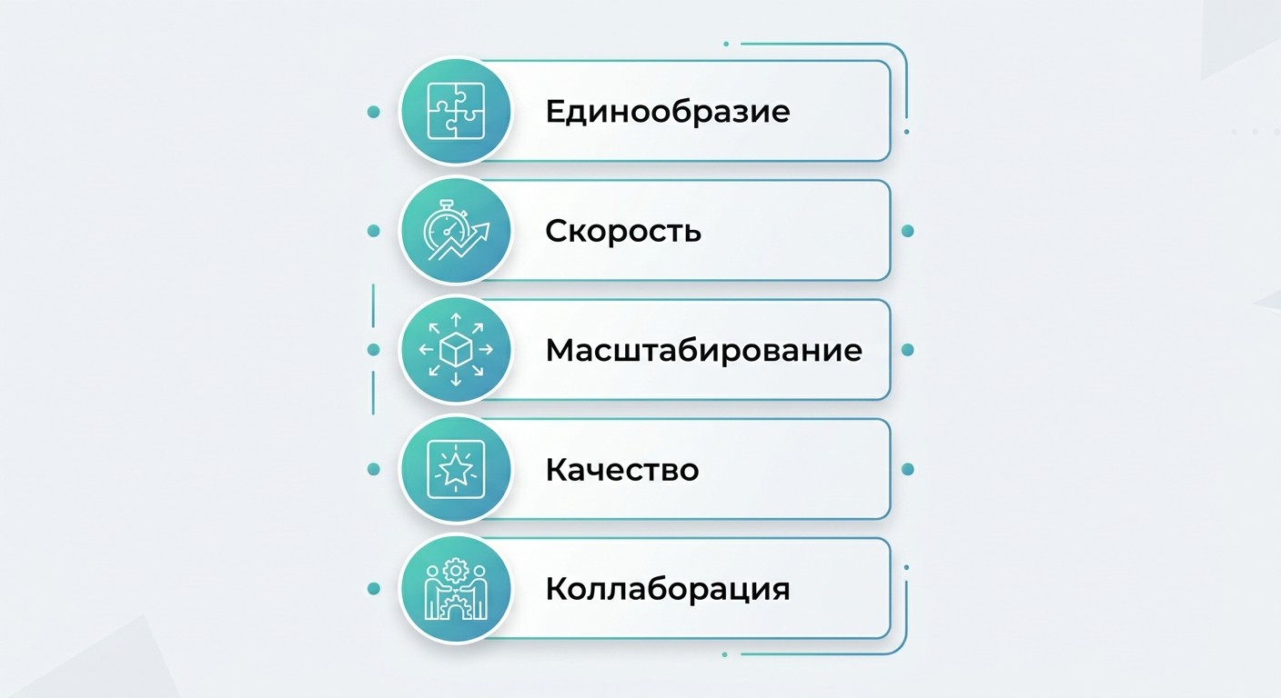 Пять преимуществ дизайн-системы: единообразие, скорость и масштабирование