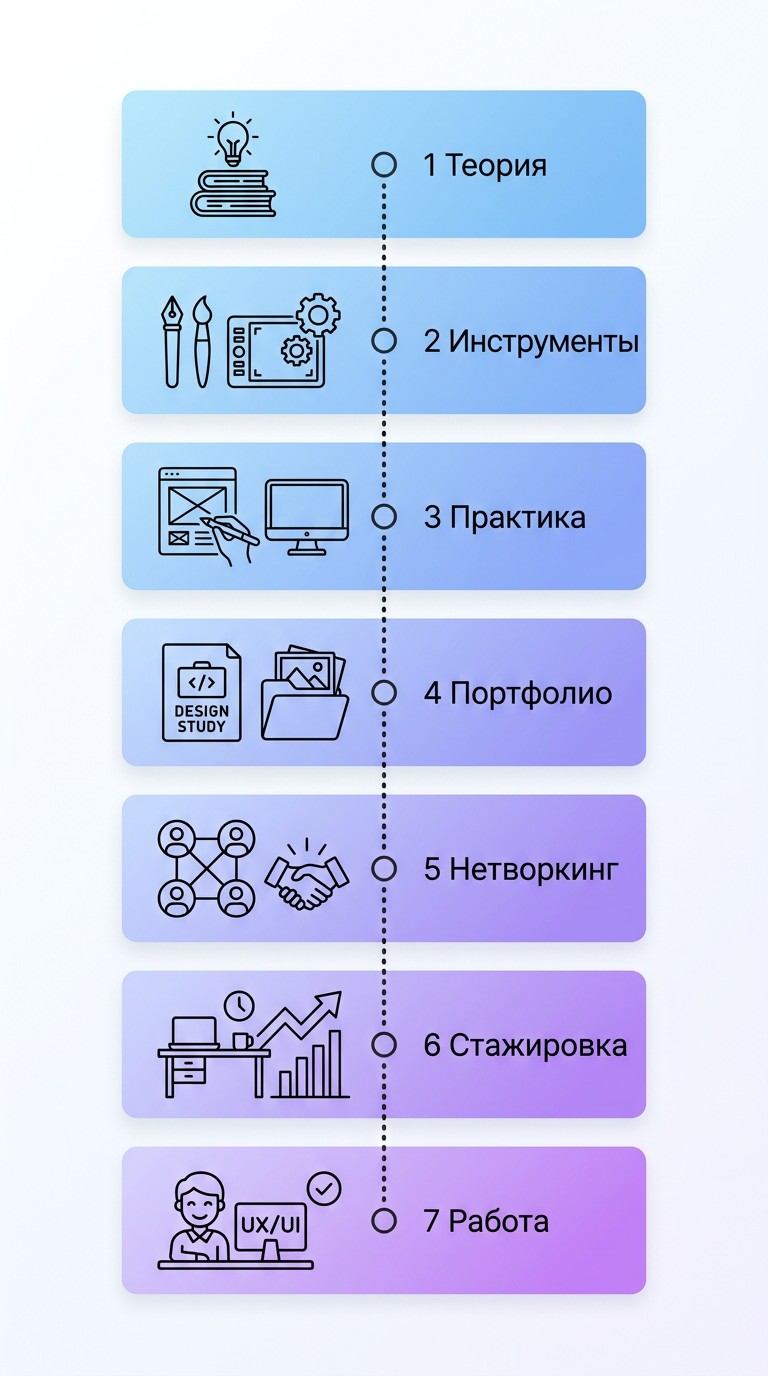 Семь шагов пути в профессию UX-дизайнера — пошаговая схема карьеры
