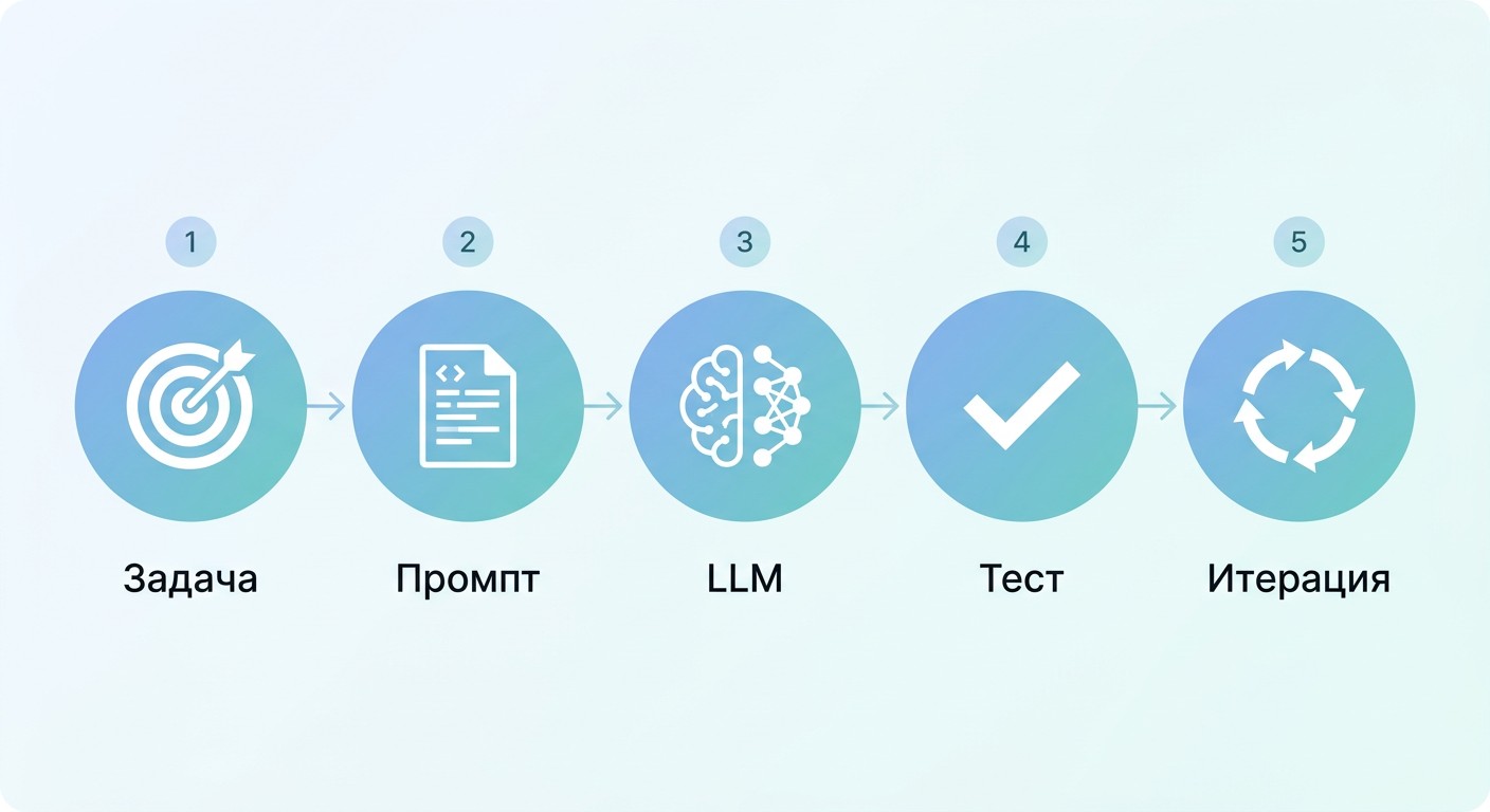 Рабочий процесс промпт-инженера: пять шагов от задачи до итерации