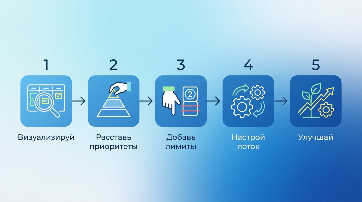 Пять шагов внедрения канбан-методологии в команде