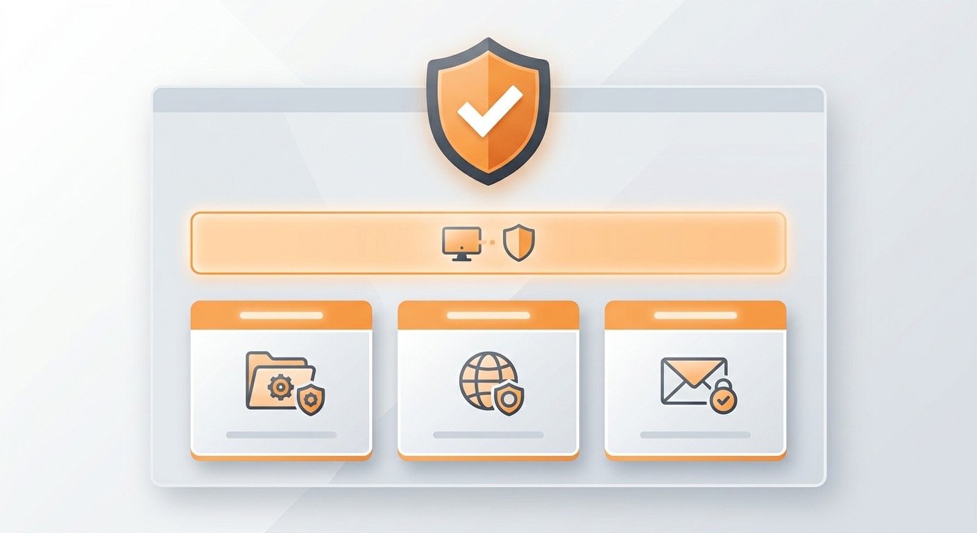 AVG AntiVirus Free — главный экран с оранжевым щитом защиты