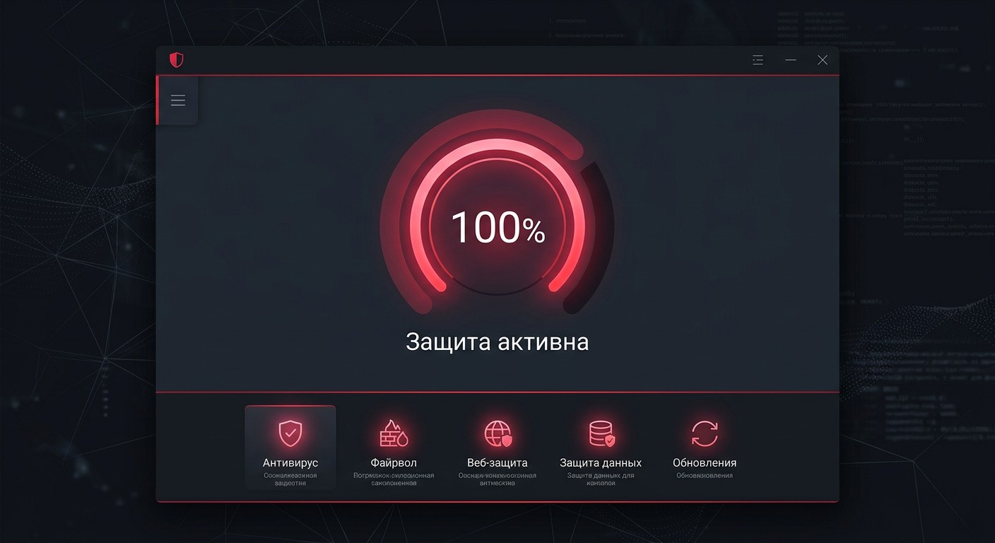 Интерфейс Bitdefender Antivirus Free — панель защиты и статус сканирования