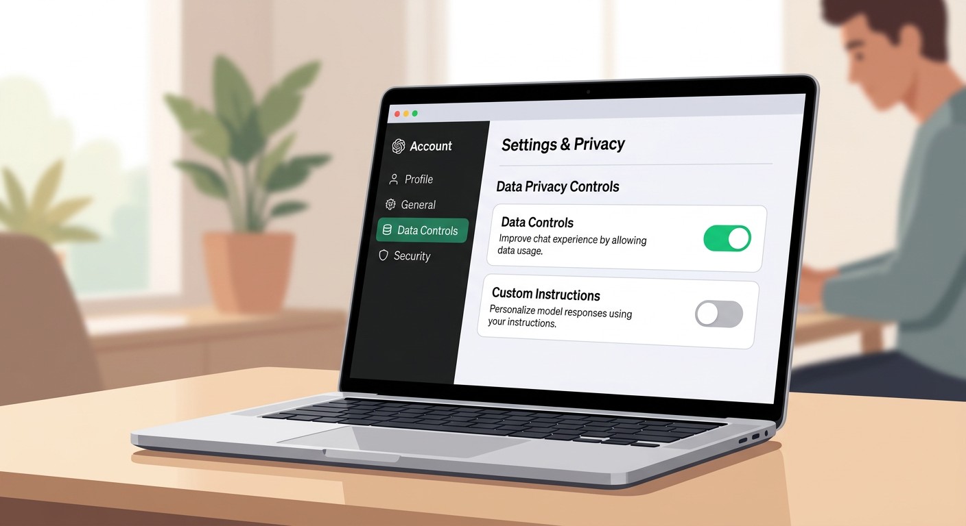 Настройки ChatGPT — Data Controls и Custom Instructions в интерфейсе