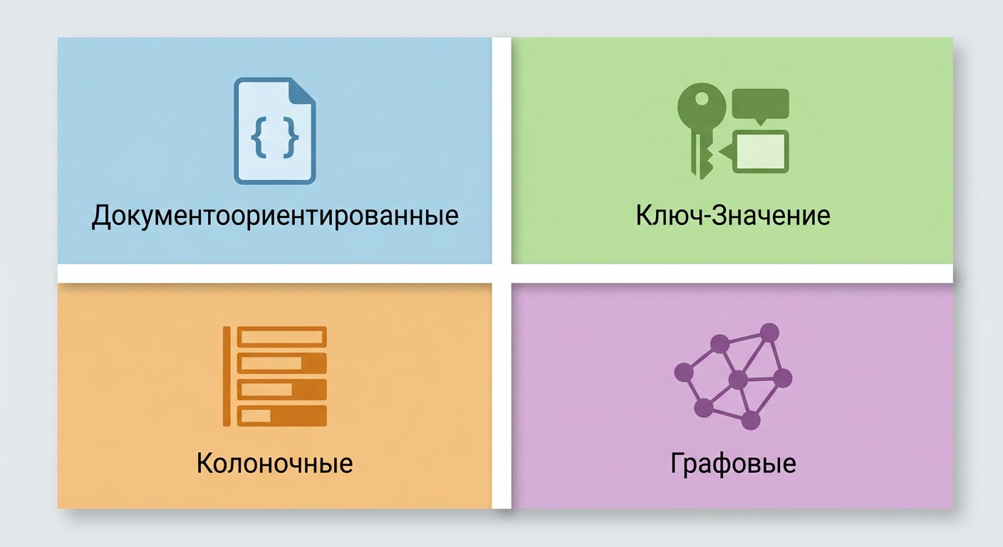 Четыре типа NoSQL баз данных: документы, ключ-значение, колонки и граф