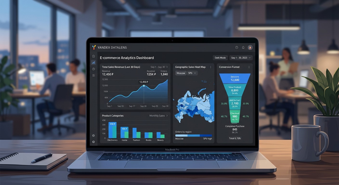 Пример e-commerce дашборда из галереи Yandex DataLens