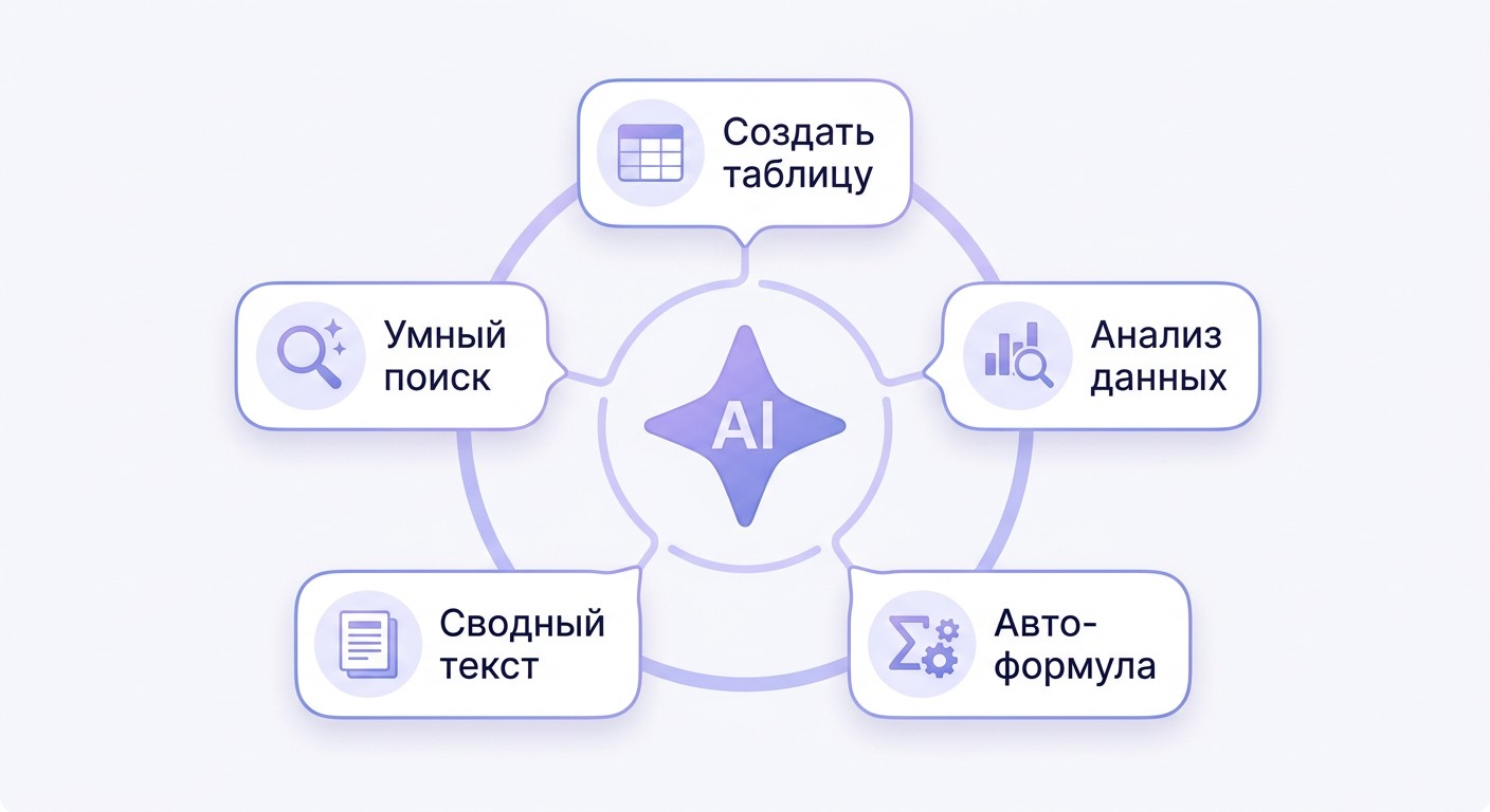 Умные чипы Gemini в Google Таблицах — примеры AI-функций