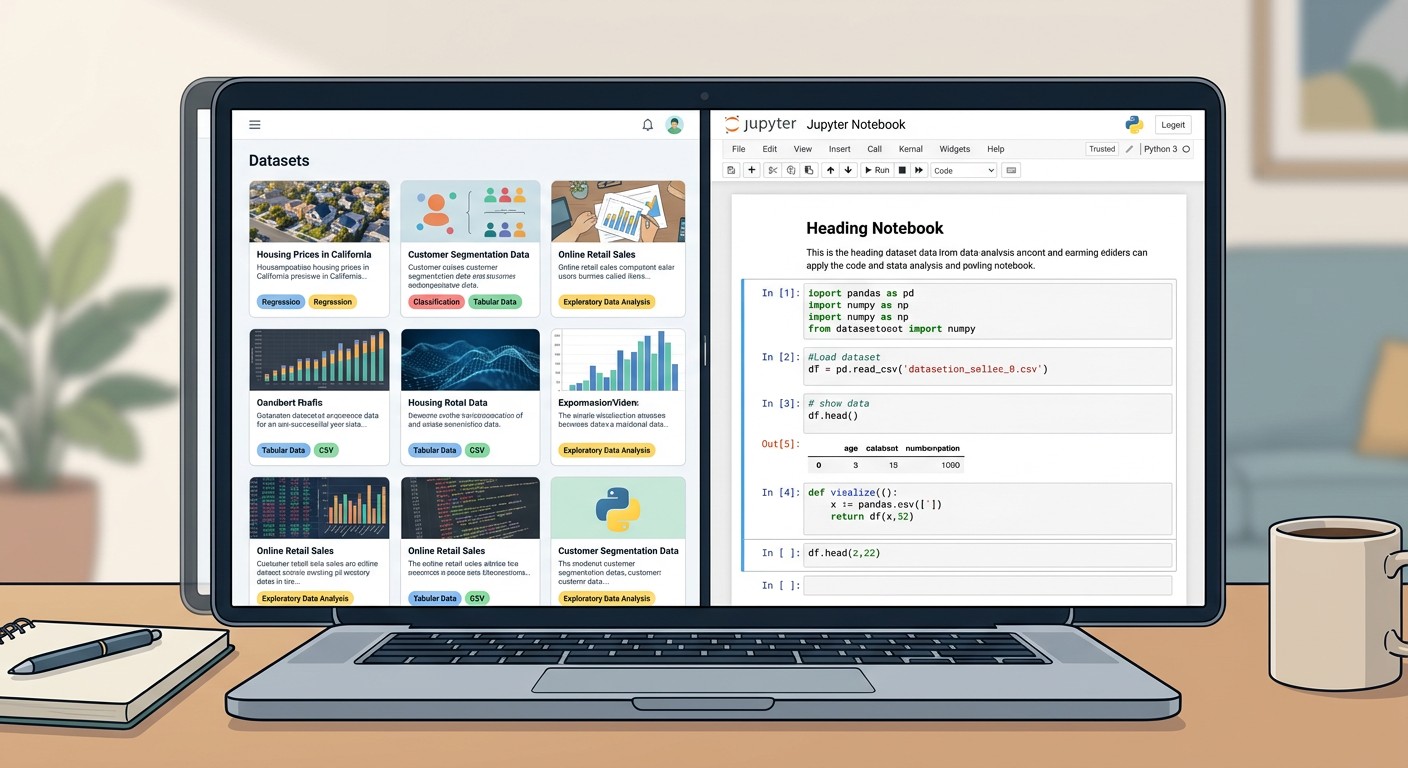 Платформа Kaggle: каталог датасетов и встроенный Jupyter Notebook