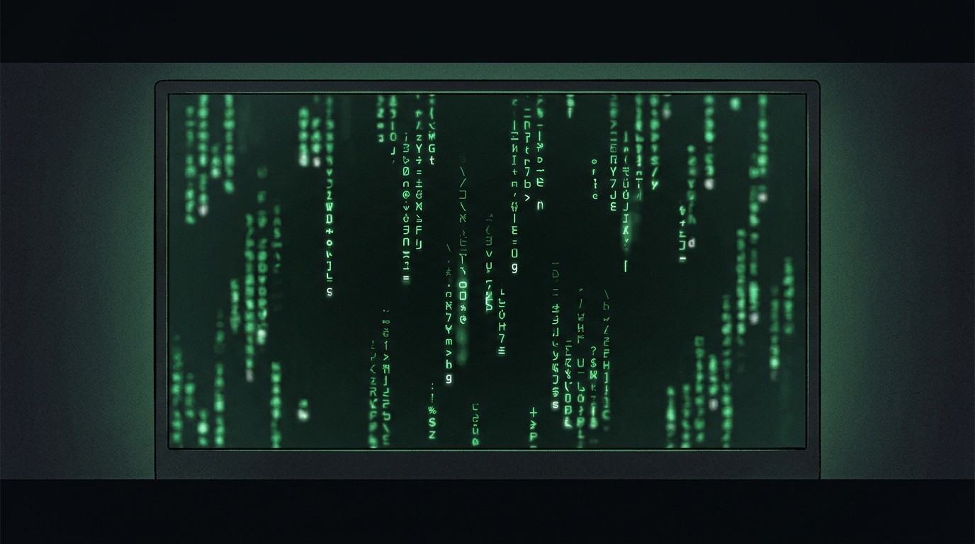Тёмный терминал Linux с зелёным кодом — начало работы