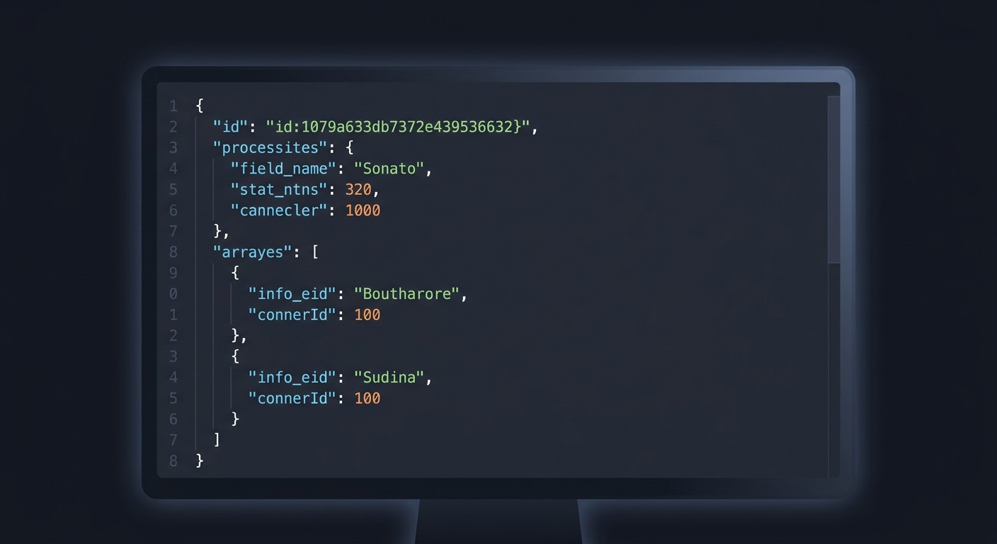 Пример структуры JSON-документа в документоориентированной базе данных