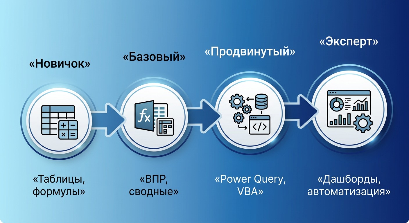 Прогрессия навыков Excel: от новичка до эксперта аналитика данных