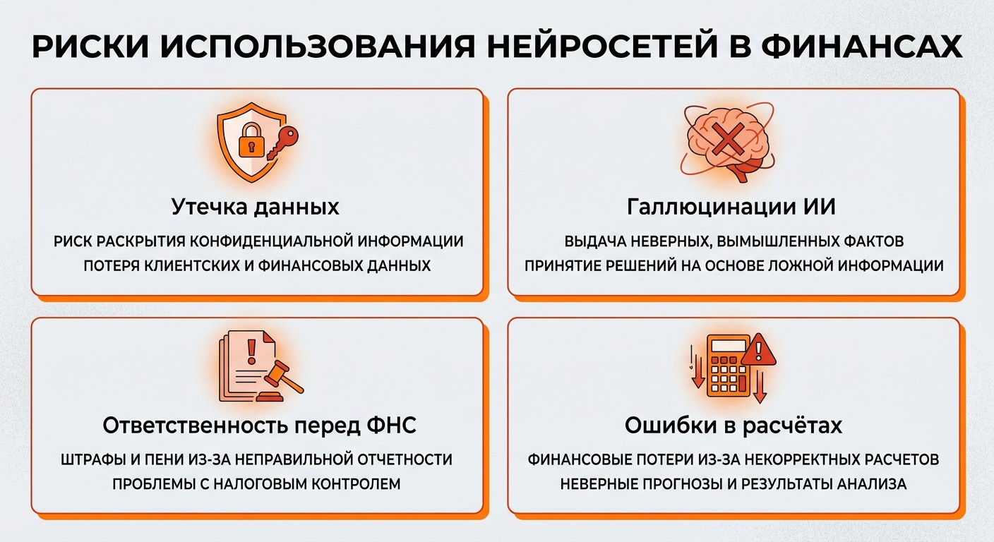 Памятка: четыре ключевых риска нейросетей в финансах