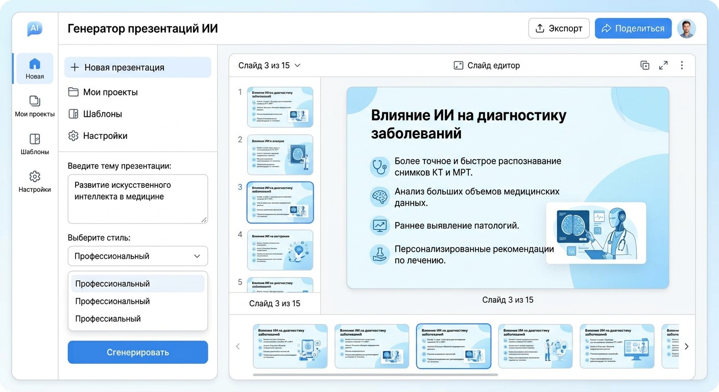 Сократик — русскоязычный интерфейс ИИ-генератора презентаций