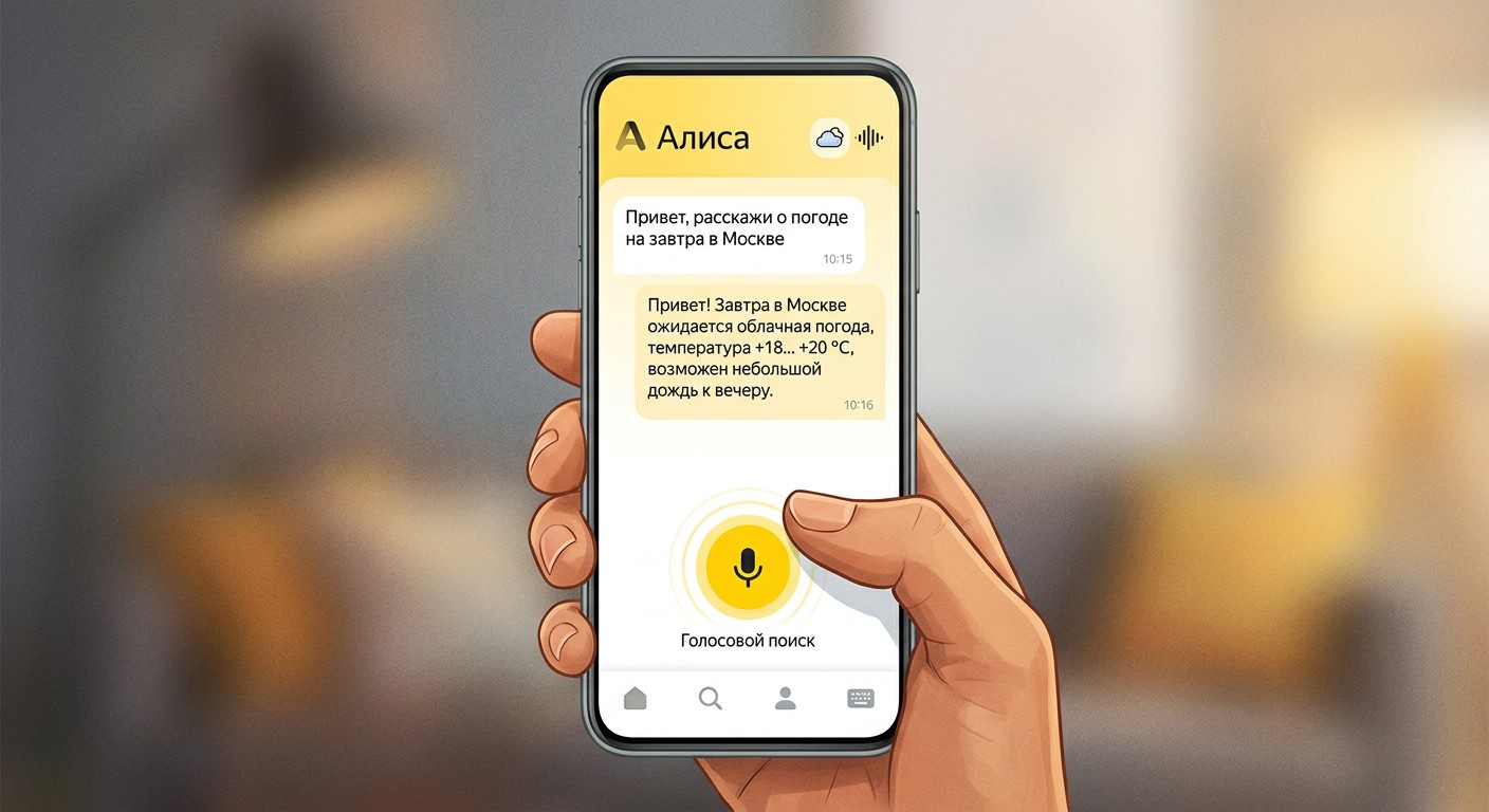Активация YandexGPT через мобильное приложение Алисы на смартфоне
