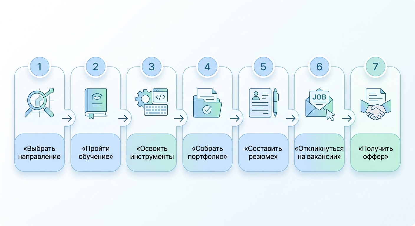 Семь шагов старта в профессии специалиста по информационным системам