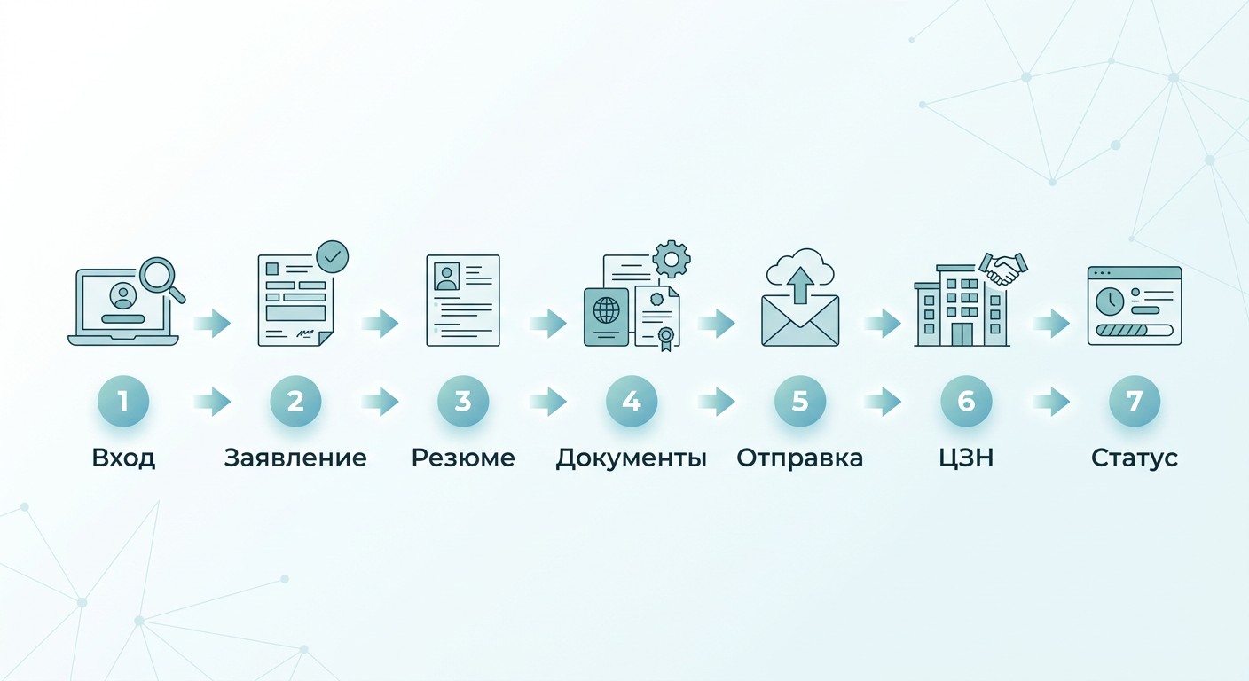 Восемь шагов регистрации безработного на портале Работа России