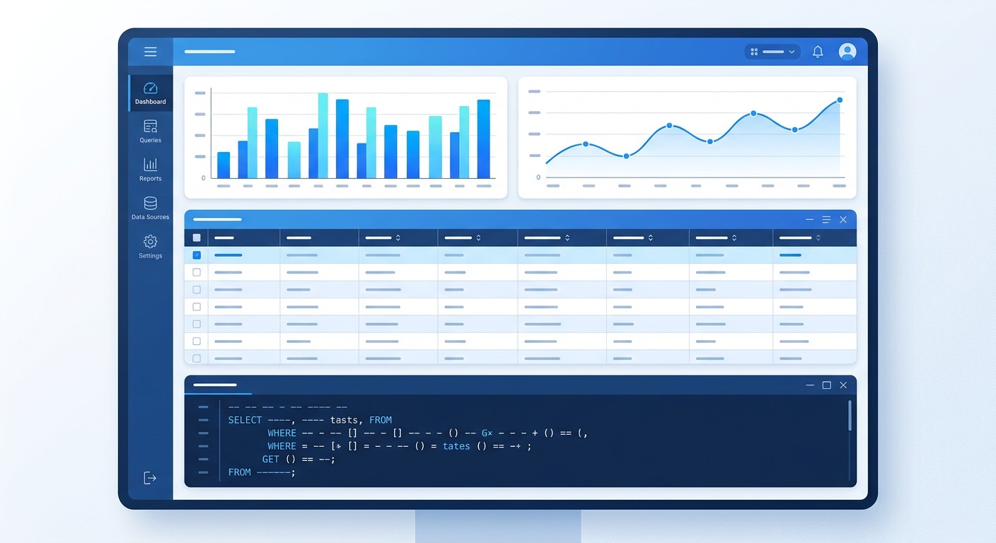 SQL-аналитический инструмент с редактором запросов и графиками данных