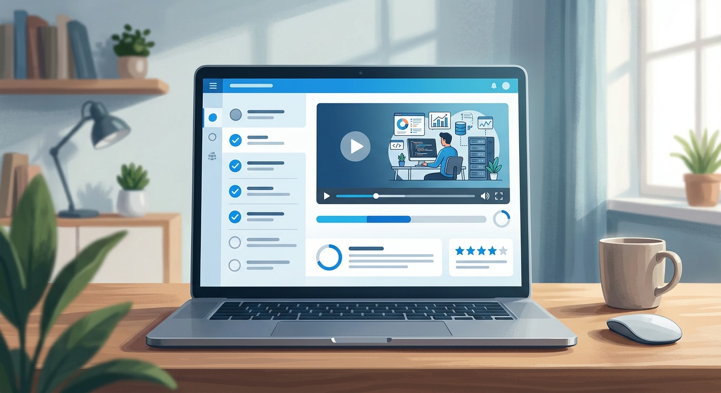 Интерфейс онлайн-платформы с бесплатными курсами по изучению 1С