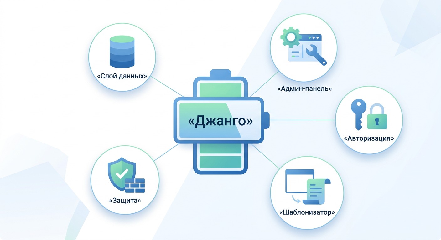 Встроенные компоненты Django — ORM, админка, авторизация, шаблонизатор
