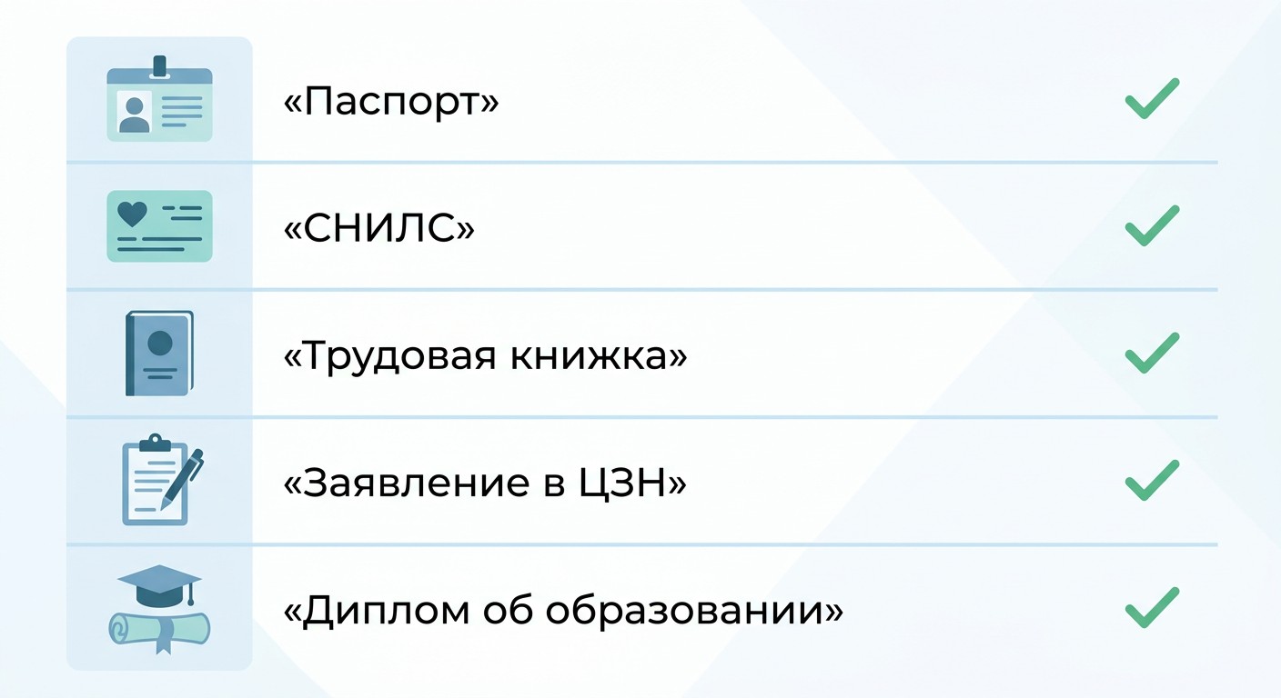 Чек-лист документов для договора с центром занятости на обучение