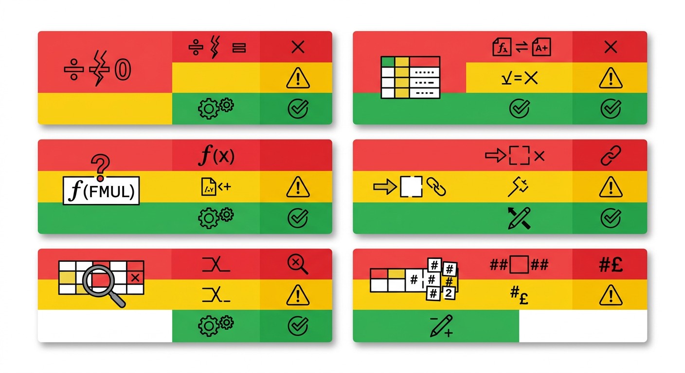 Инфографика: 6 частых ошибок Excel и способы их исправить