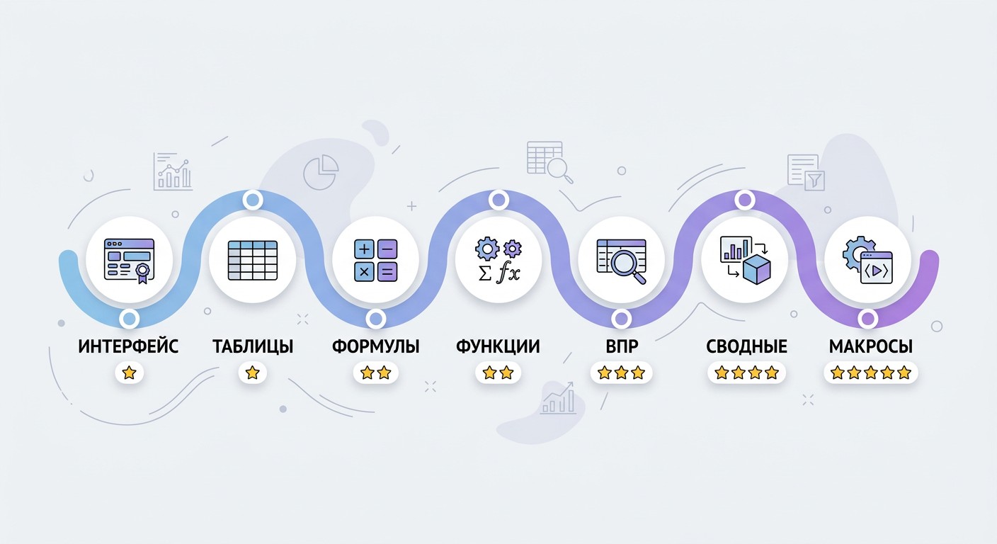 Дорожная карта изучения Excel: что осваивать последовательно с нуля