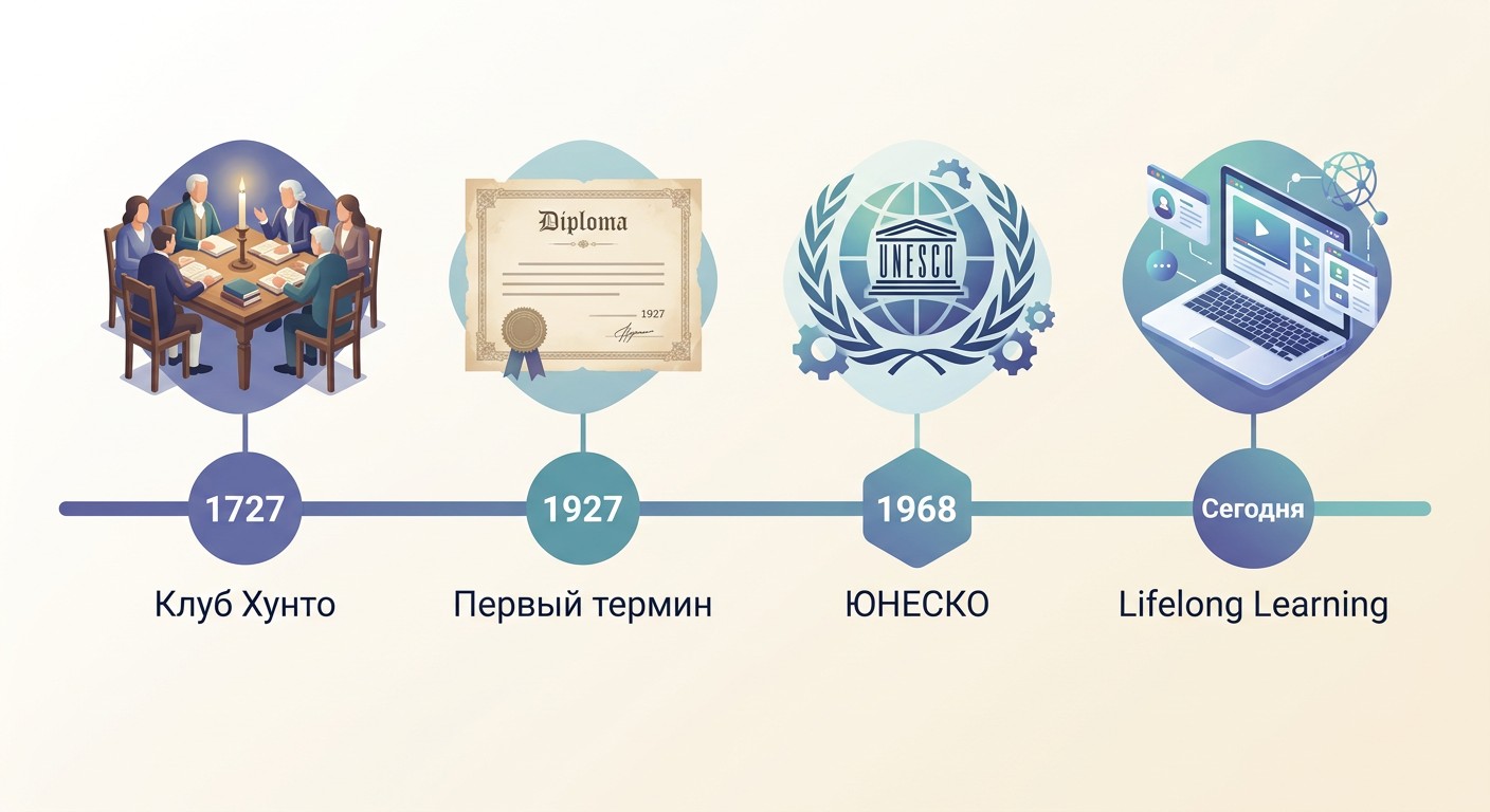 История непрерывного образования: хронология от 1727 года до наших дней