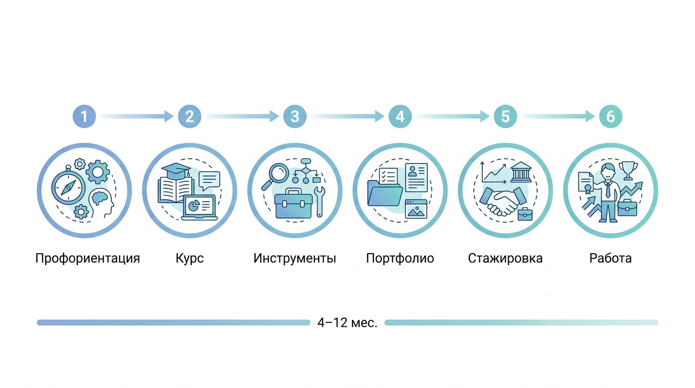 Карьерный путь системного аналитика с нуля до джуниора за 4–12 месяцев