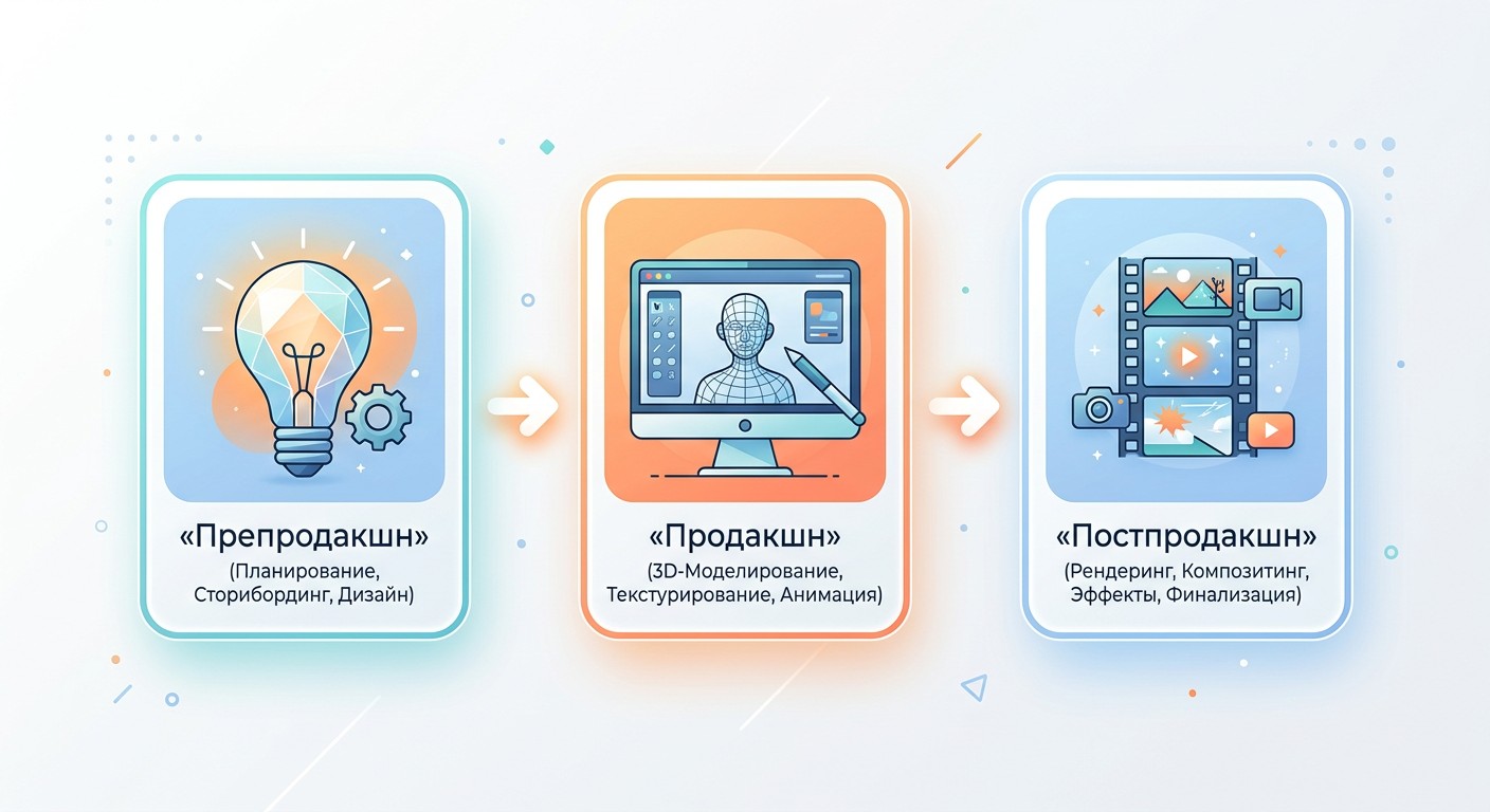 Пайплайн 3D-графики: препродакшн, продакшн и постпродакшн