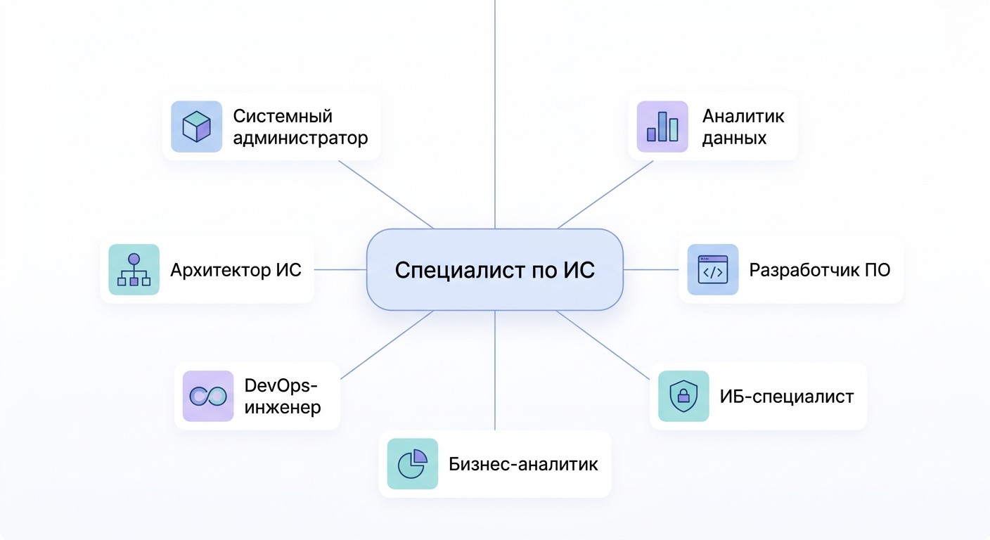 Схема технических специализаций специалиста по информационным системам