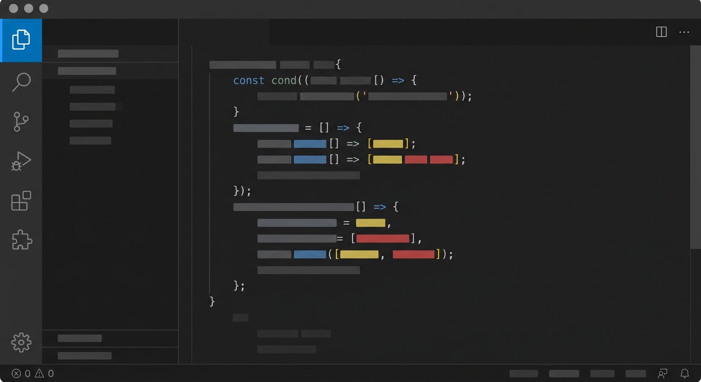 Панель действий Activity Bar в VS Code с шестью разделами навигации
