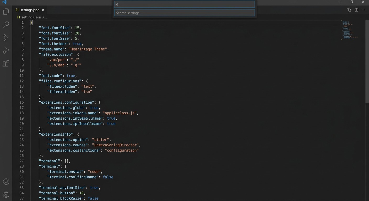 Файл settings.json с настройками редактора Visual Studio Code