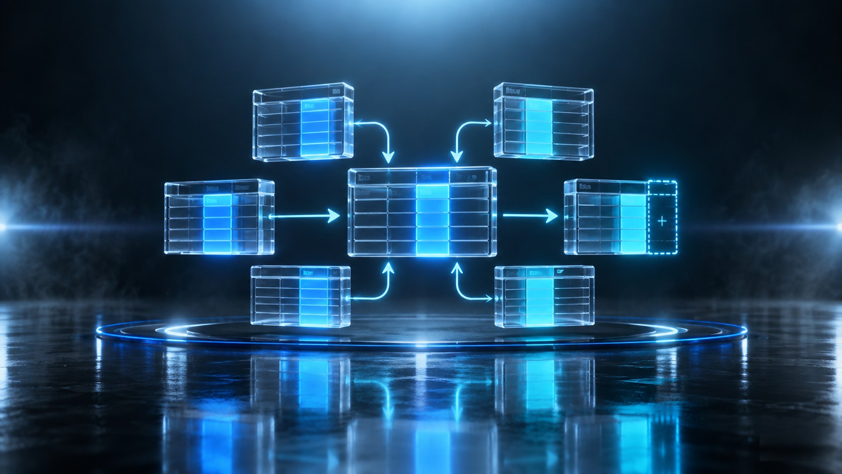 Схема базы данных с таблицами и структурой ALTER TABLE SQL