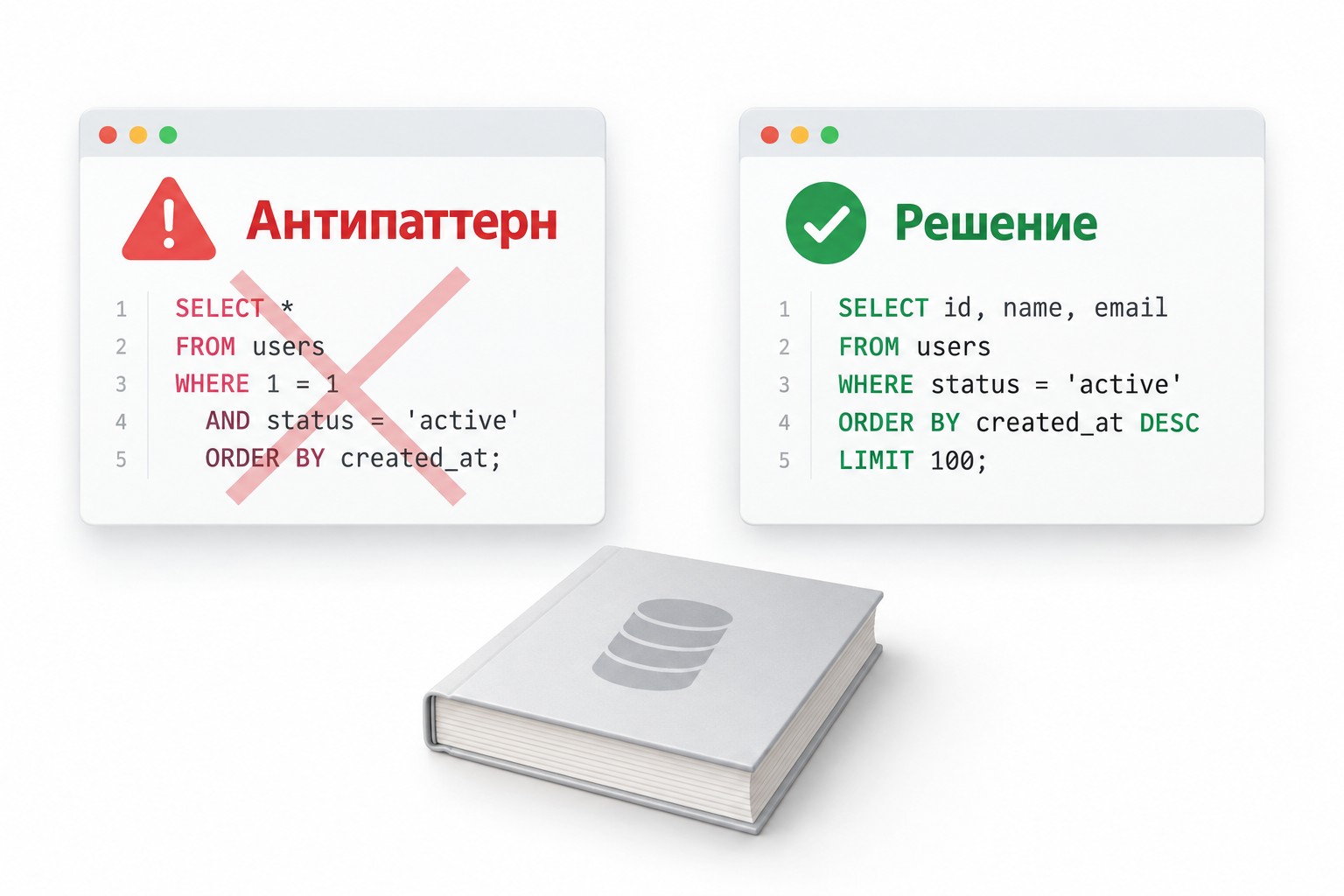 Антипаттерны SQL — книга об ошибках проектирования реляционных баз данных