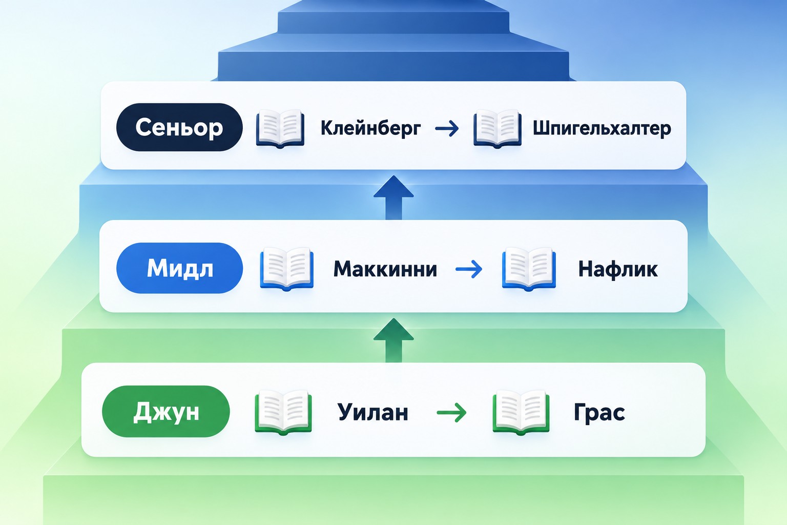 Дорожная карта чтения книг по анализу данных от джуна до сеньора