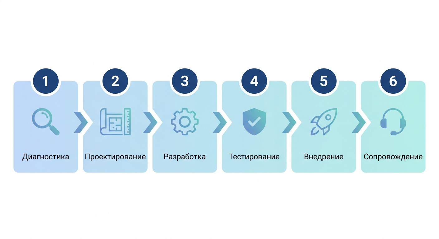 Шесть этапов внедрения 1С Управление холдингом — дорожная карта проекта