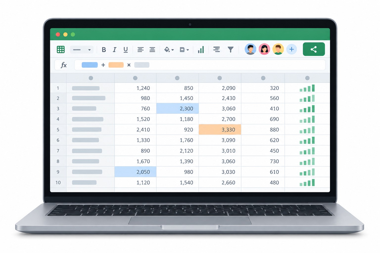 Интерфейс Google Таблицы — бесплатный онлайн-аналог Excel