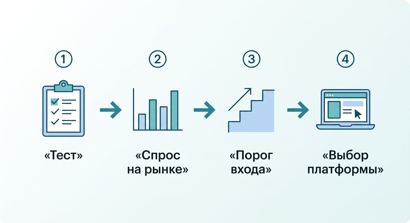 Инфографика: 4 шага к выбору онлайн-профессии для удалённой работы