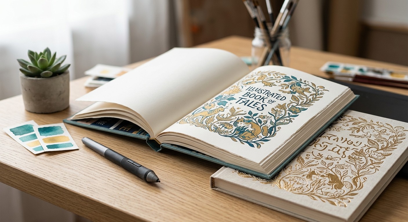 Книга о профессии иллюстратора с авторскими рисунками на обложке