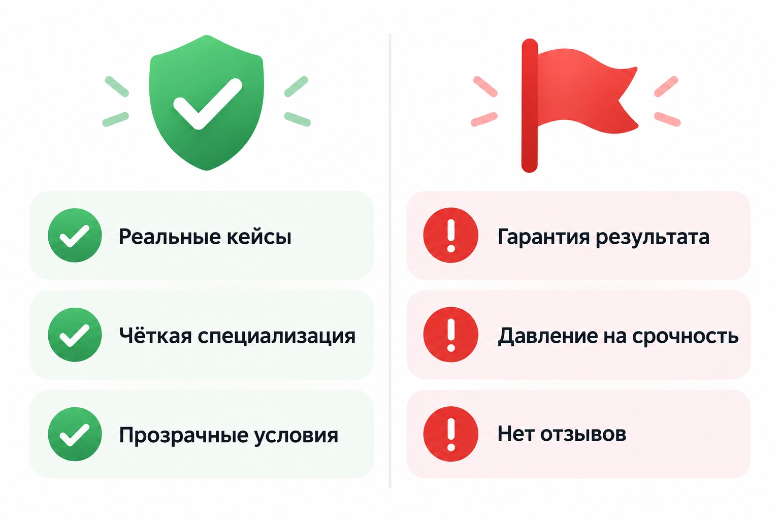 Чек-лист критериев выбора карьерного консультанта и красных флагов