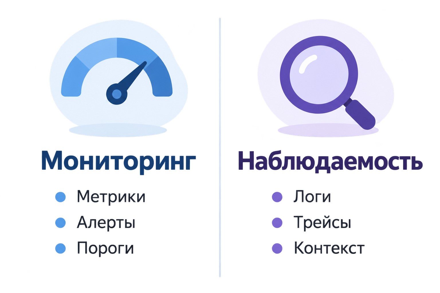 Сравнение мониторинга и наблюдаемости ИТ-инфраструктуры: ключевые отличия