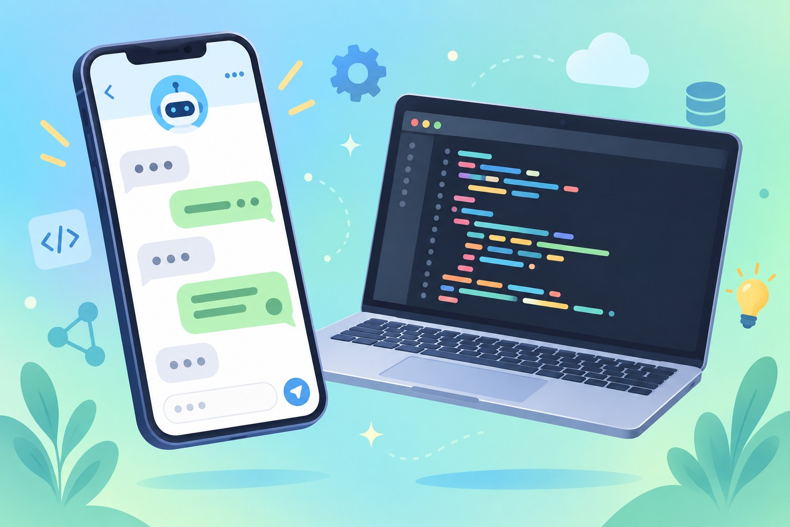 Иллюстрация первого пет-проекта — бот на Python для начинающих