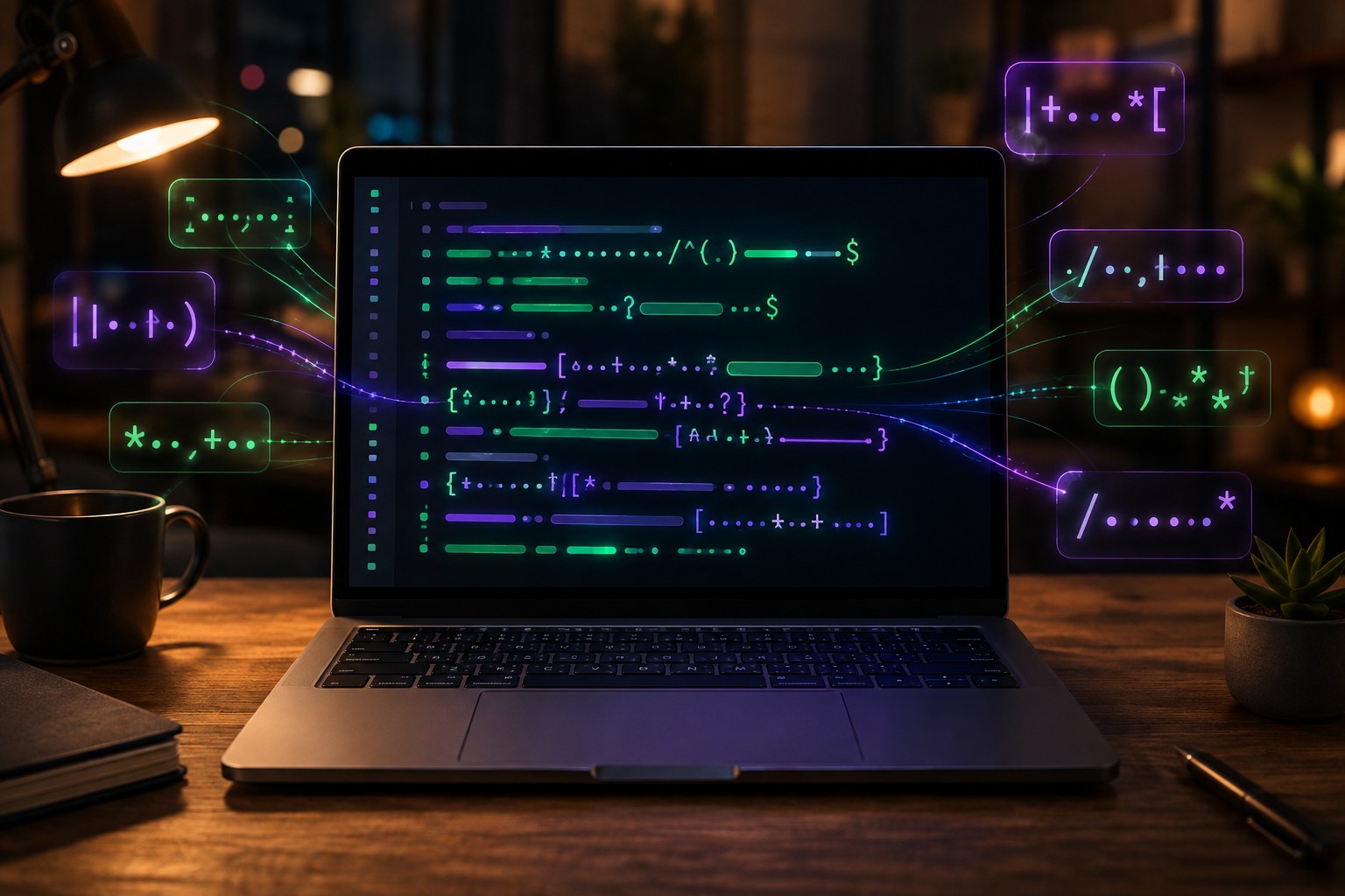 Иллюстрация Python-кода с регулярными выражениями re.findall, re.sub, re.compile
