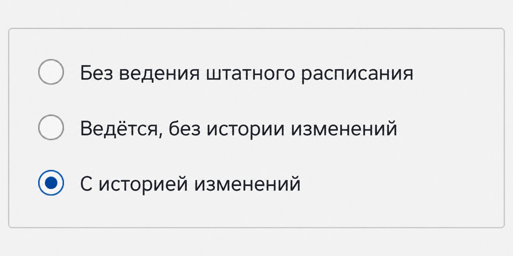 Выбор режима ведения штатного расписания в 1С:ЗУП — три варианта настройки